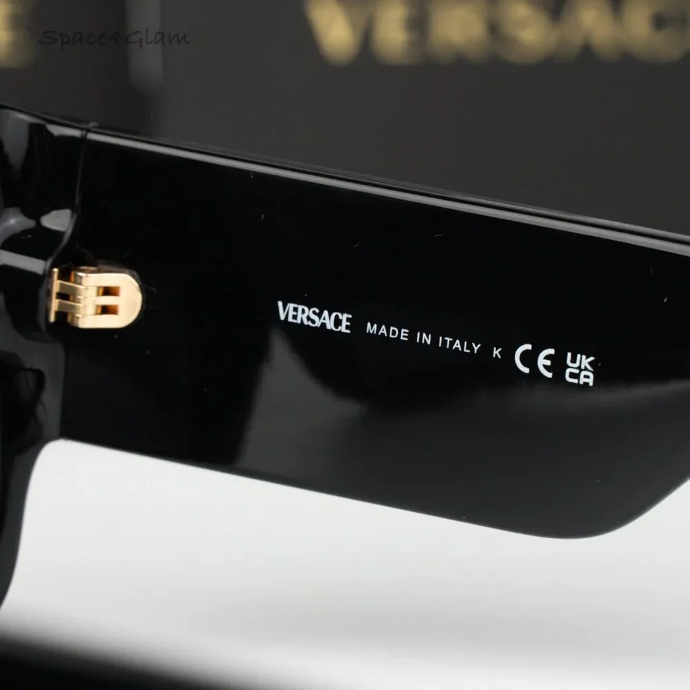 Versace Men Sunglasses Black Dark Grey Pilot VE4439 GB1/87 NEW AUTHENTIC